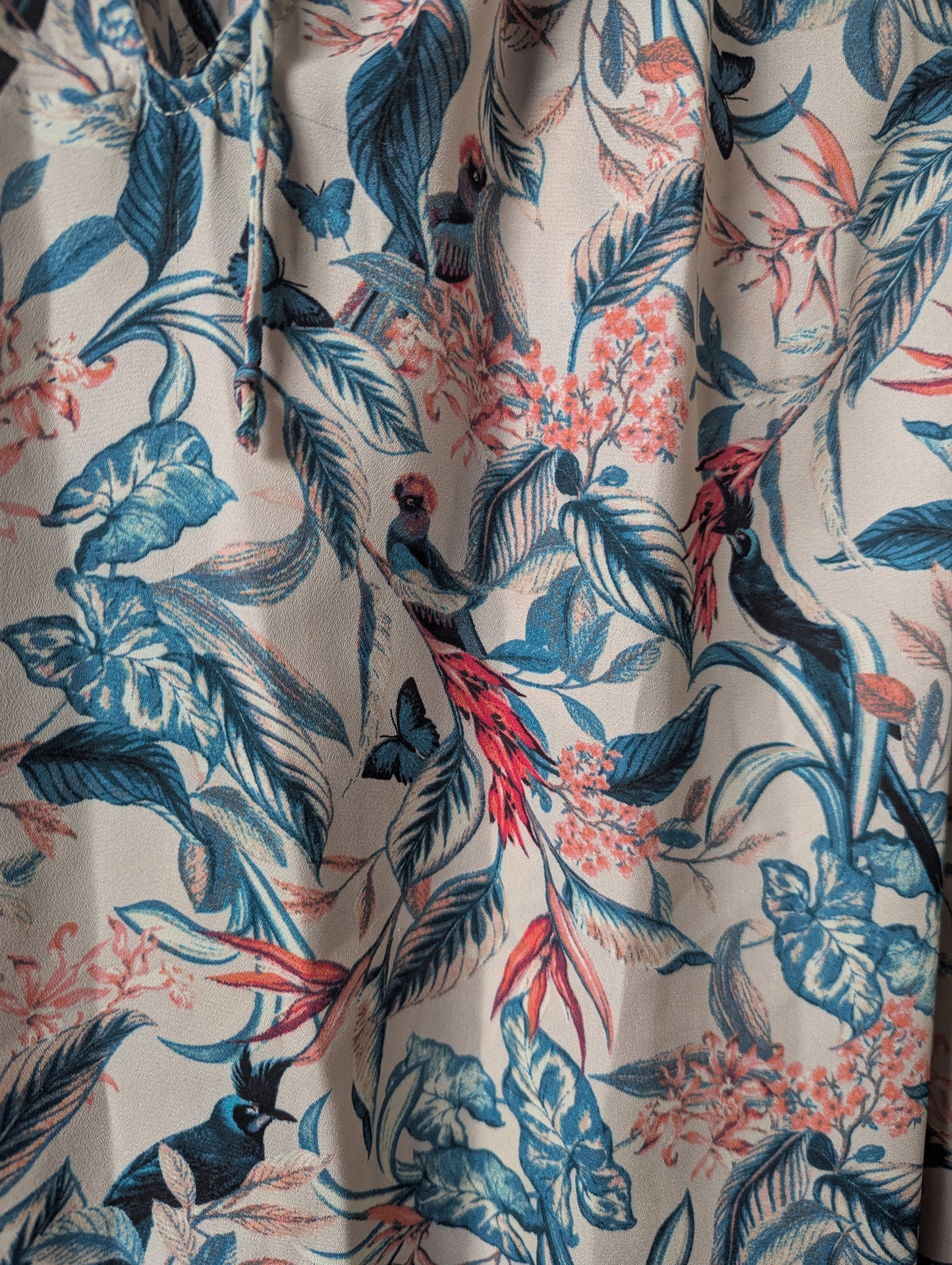 Alex & Lili Floral Sleeveless Blouse Keyhole Tie Cottagecore Boho - Plus Size 1X